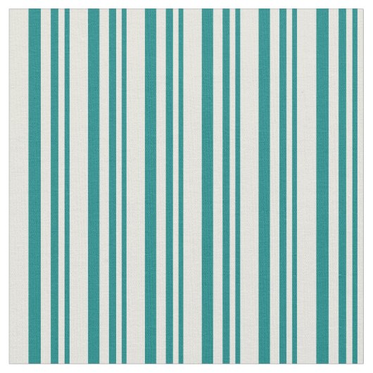 Aquamarines und beigefarbenes Muster Stoff (Nahaufnahme)