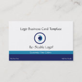 Aquamarines und blaues Crescent Moon & Planets-Log Visitenkarte (Vorderseite)