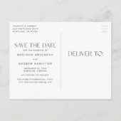 Aquamarines und blaues kristallines Foto Save the  Ankündigungspostkarte (Rückseite)