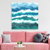 Aquamarines und blaues türkisfarbenes Wasser Leinwanddruck (Insitu (Wohnzimmer))