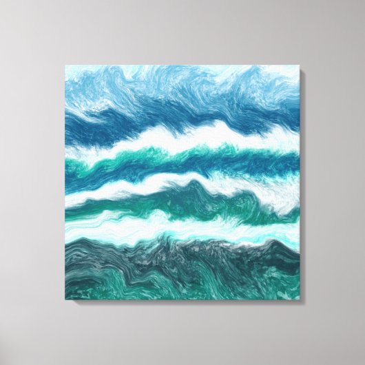 Aquamarines und blaues türkisfarbenes Wasser Leinwanddruck (Vorderseite)