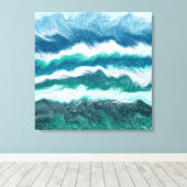Aquamarines und blaues türkisfarbenes Wasser Leinwanddruck (Insitu (Holzboden))