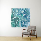 Aquamarines und blaues türkisfarbenes Wasser Wandteppich (Beispiel (Horizontal))