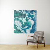 Aquamarines und blaues türkisfarbenes Wasser Wandteppich (Beispiel (Horizontal))