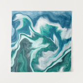 Aquamarines und blaues türkisfarbenes Wasser Wandteppich (Vorderseite)