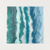 Aquamarines und blaues türkisfarbenes Wasser Wandteppich (Vorderseite (Horizontal))