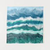 Aquamarines und blaues türkisfarbenes Wasser Wandteppich (Vorderseite)