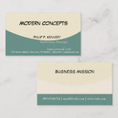 Aquamarines und blaues ungleiches schräg gelegenes visitenkarte (Vorne/Hinten)