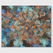 Aquamarines und braunes geschenkpapier (Flach)