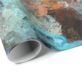 Aquamarines und braunes geschenkpapier (Rolleneckpunkt)