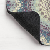 Aquamarines und cremefarbenes Mandala-Muster Mousepad (Ecke)