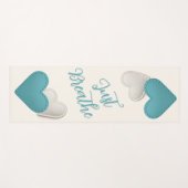 Aquamarines und Elfenbeinherz "Atmen Sie einfach!" Yogamatte (Vorderseite (Horizontal))