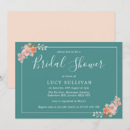 Aquamarines und farbiges Brautparty Einladung