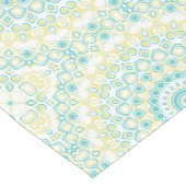 Aquamarines und gelbes Mandala-Muster Mittelgroßer Tischläufer (Ecke)