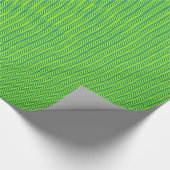 Aquamarines und glänzendes Zickzack Muster Geschenkpapier (Ecke)