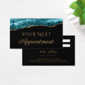 Aquamarines und goldenes Tor auf Black Appointing  (Schreibtisch)