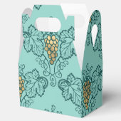 Aquamarines und goldenes Weinmuster Geschenkschachtel (Geöffnet)