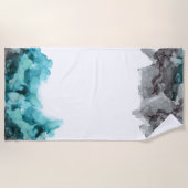 aquamarines und graues Badetuch (Vorderseite)
