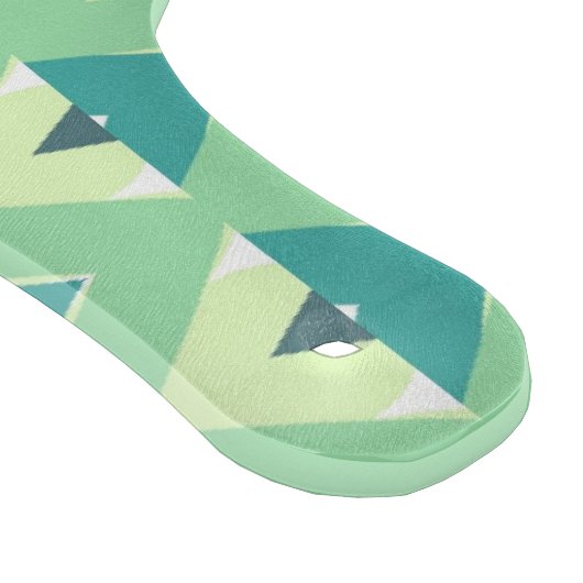 Aquamarines und grünes Diamond-Geometrismuster Schneidebrett (Ecke)