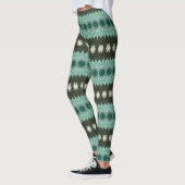 Aquamarines und grünes Mandala-Muster Leggings (Links)