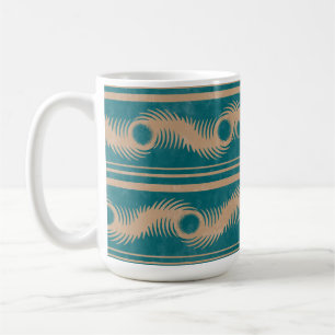 Aquamarines und karamellisches spiralförmiges Stre Kaffeetasse