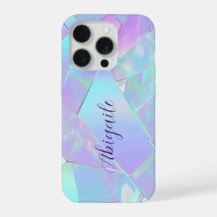 Aquamarines und Lila Iridesdesign, Skriptname 2 iPhone 15 Pro Hülle