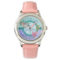 Aquamarines und Lila Monogramm