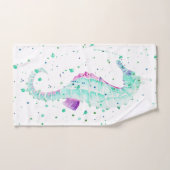 Aquamarines und Lila Seepferd Badhandtuch Set (Handtuch)