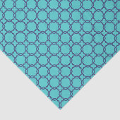 Aquamarines und marokkanisches Muster Seidenpapier (Ausschnitt)