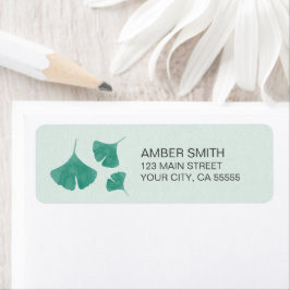 Aquamarines und Minzgrün Ginkgo Leaf Trio