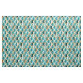 Aquamarines und orange Form-Muster Stoff (Fat Quarter (45,7 x 55,9 cm))
