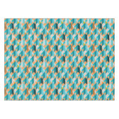 Aquamarines und orange Form-Muster Tischdecke (Vorderseite (Horizontal))