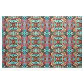 Aquamarines und orangefarbenes Abstraktes Gewebe Stoff (Fat Quarter (45,7 x 55,9 cm))