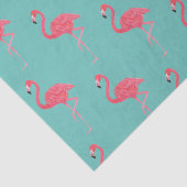 Aquamarines und PInk Flamingo Wrapping-Geschenk Seidenpapier (Detail)
