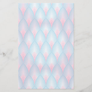 Aquamarines und rosa Blumenblatt-Muster Briefpapier