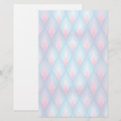 Aquamarines und rosa Blumenblatt-Muster Briefpapier (Vorne/Hinten)