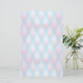 Aquamarines und rosa Blumenblatt-Muster Briefpapier (Stehend Vorderseite)