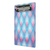 Aquamarines und rosa Blumenblatt-Muster Mini Klemmbrett (Gewinkelt2)