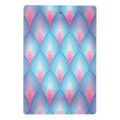 Aquamarines und rosa Blumenblatt-Muster Mini Klemmbrett (Rückseite)