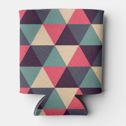 Aquamarines und rosa Dreieck Dosenkühler (Vorderseite)