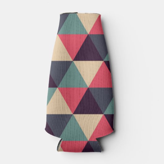 Aquamarines und rosa Dreieck Flaschenkühler (Vorderseite)