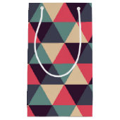 Aquamarines und rosa Dreieck-Muster Kleine Geschenktüte (Vorderseite)