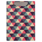 Aquamarines und rosa Dreieck-Muster Klemmbrett (Vorderseite)