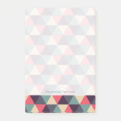 Aquamarines und rosa Dreieck-Muster Post-it Klebezettel (Vorderseite)