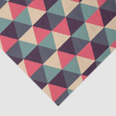 Aquamarines und rosa Dreieck-Muster Seidenpapier (Ausschnitt)
