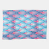 Aquamarines und rosa Petrolmuster Handtuch (Horizontal)