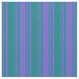 Aquamarines und schieferblaues Streifenmuster Stoff