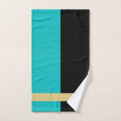 Aquamarines und schwarzes Badetuch-Set Badhandtuch Set (Handtuch)