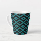 Aquamarines und schwarzes Diamantmuster Milchtasse (Linke Ecke)