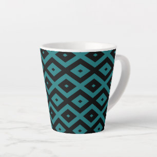 Aquamarines und schwarzes Diamantmuster Milchtasse